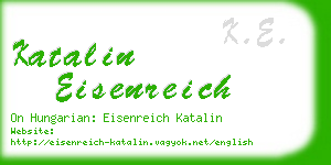 katalin eisenreich business card